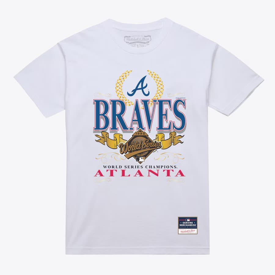 Футболка Mitchell & Ness White Atlanta Braves Pennant Chase T-Shirt