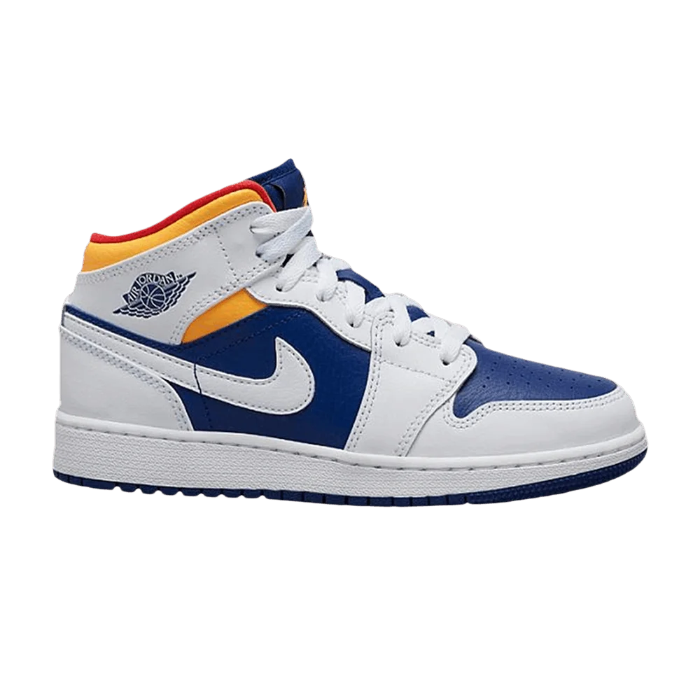 Krossovki-Air-Jordan-1-Mid-GS-White-Deep-Royal-Blue