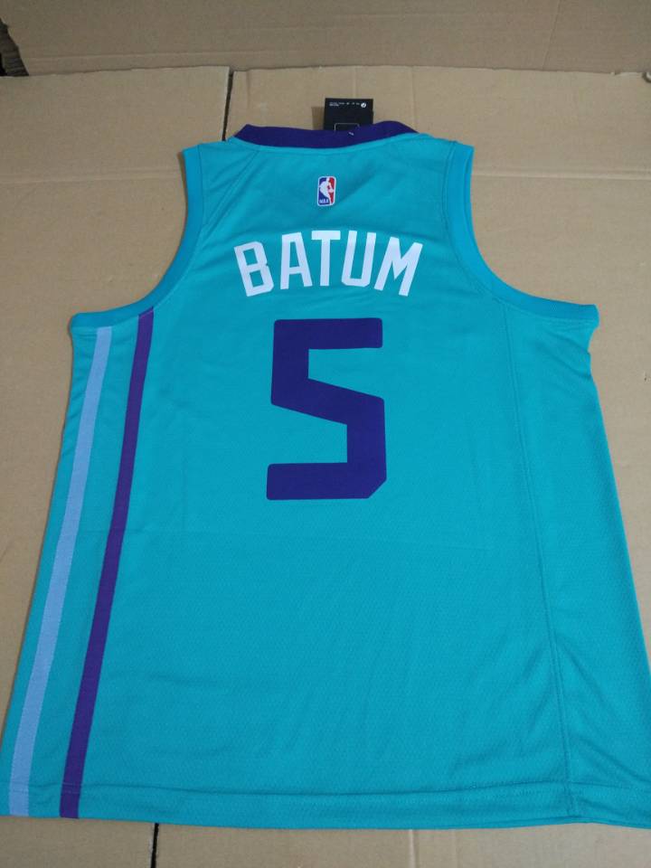 Баскетбольная джерси 2017-18 Nicolas Batum Hornets #5 Icon Teal