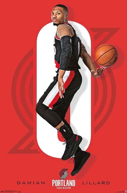 Настенный постер Damian Lillard Portland Trail Blazers NBA Wall Poster