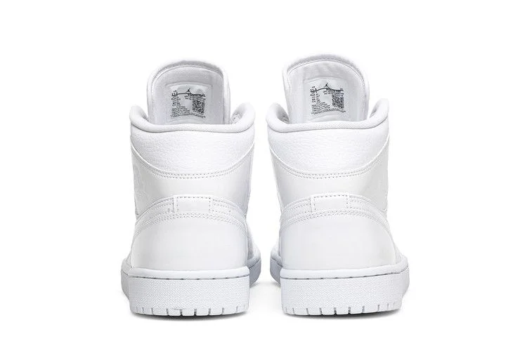 Кроссовки Wmns Air Jordan 1 Mid 'Triple White Patent'