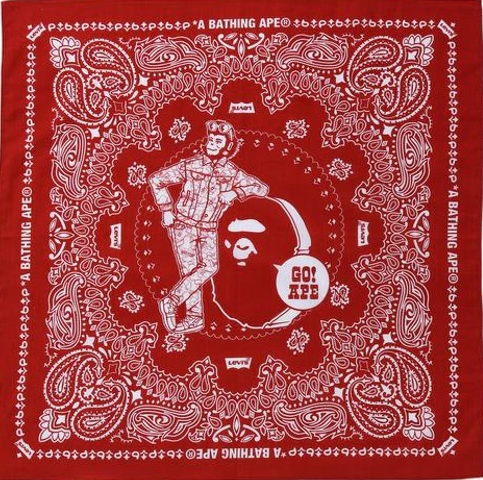 Бандана BAPE x Levi's Bandana Red