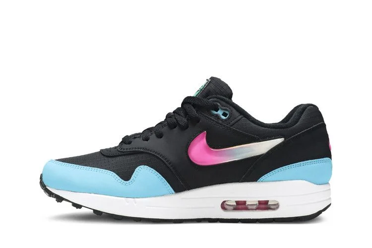 Кроссовки Nike Air Max 1 'Jewel Swoosh - Black Blue Furry'