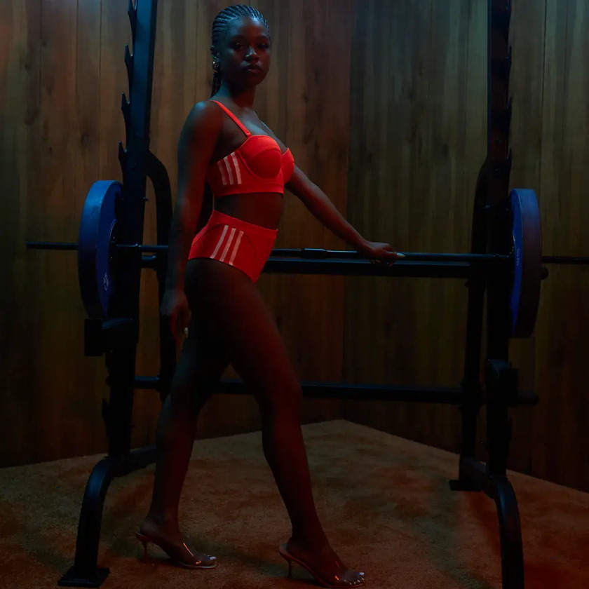 Спортивный купальник adidas Ivy Park Corset Bikini Top Solar Orange