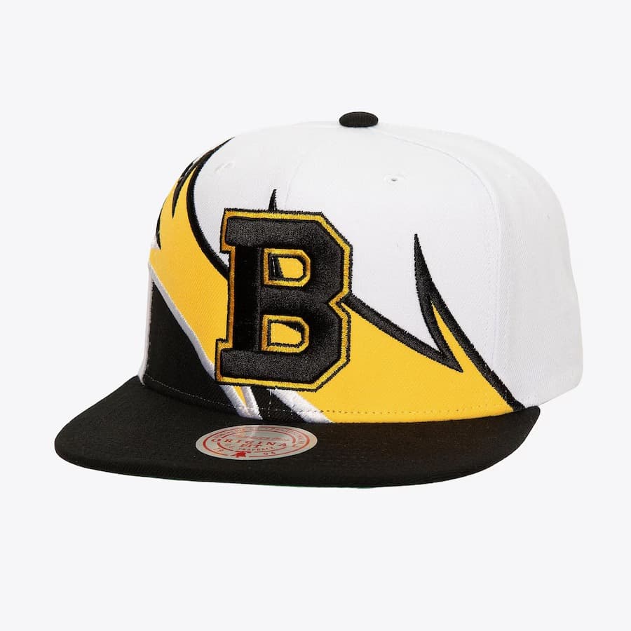 Mitchell-Ness-White-Boston-Bruins-Waverunner-Vintage-Snapback-Hat