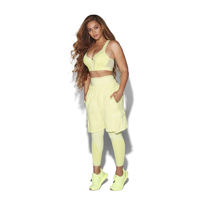 Спортивный топ adidas Ivy Park Medium Support Zip Bra Yellow Tint