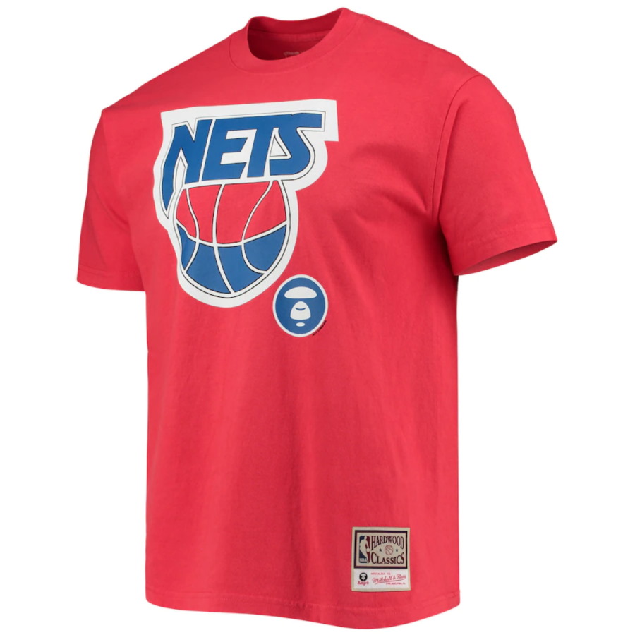 Aape-x-Mitchell-Ness-New-Jersey-Nets-Tee-Red