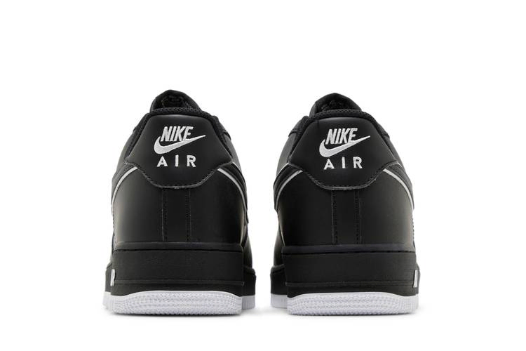 Кроссовки Nike Air Force 1 '07 'Black White Outlined Swoosh'