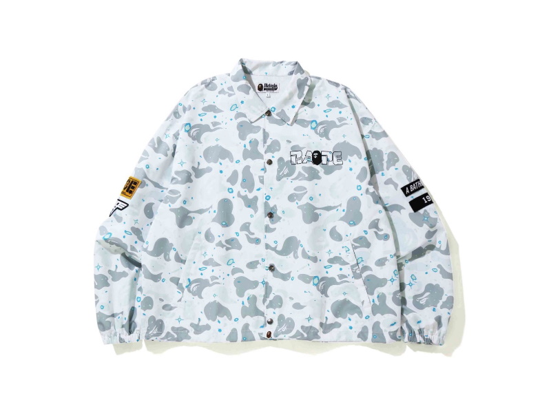 Куртка BAPE Relaxed Space Camo Coach Jacket White