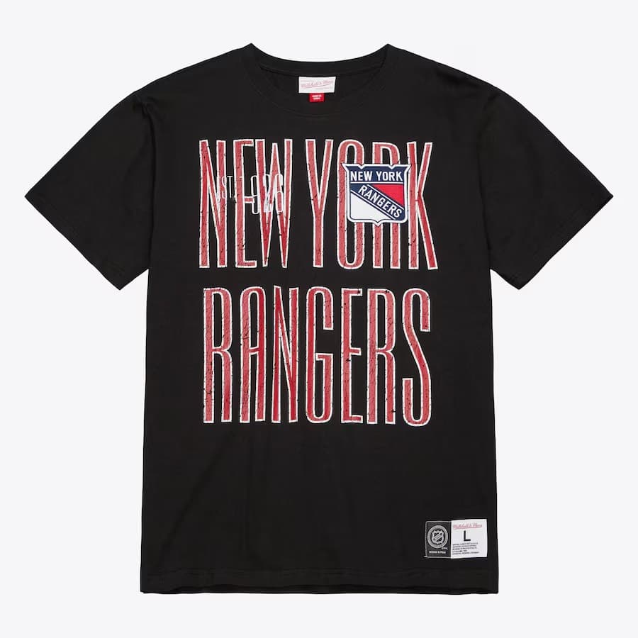 Футболка Mitchell & Ness Black New York Rangers Team OG Premium T-Shirt