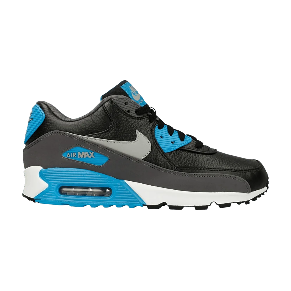 Krossovki-Nike-Air-Max-90-Leather-Black-Grey-Blue-Lagoon