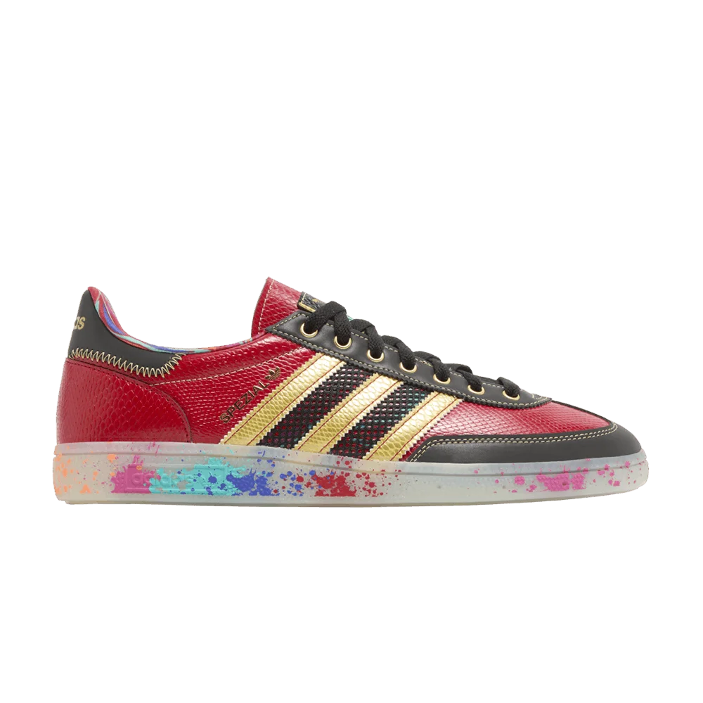 Кроссовки S.E.E.D. x adidas Handball Spezial 'Scarlet Gold Paint Splatter'