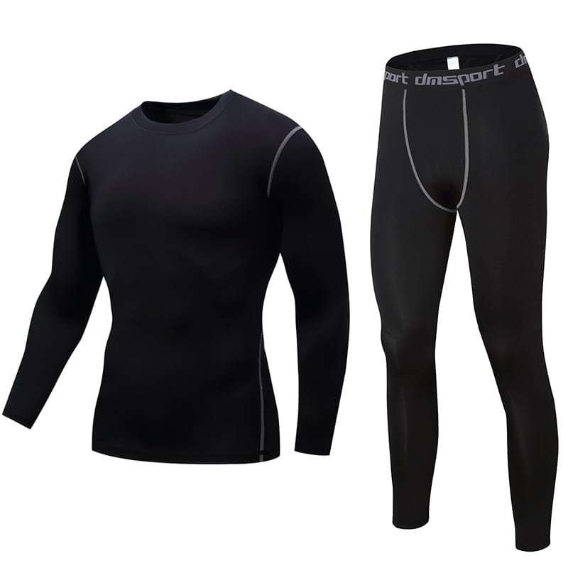 Компрессионный костюм Daiong Plain Black Longsleeve Set