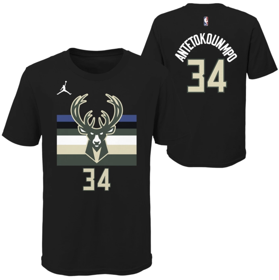 Баскетбольная футболка Nike Giannis Antetokounmpo Milwaukee Bucks Statement Edition Youth Dri-Fit NBA T-Shirt