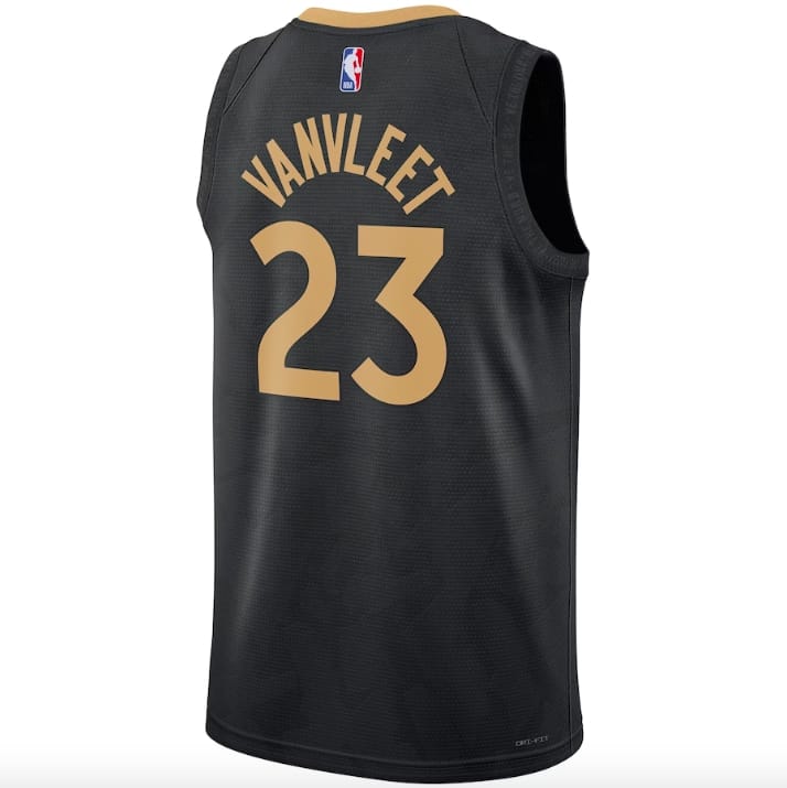 Баскетбольная джерси 2022-23 Toronto Raptors #23 Fred VanVleet  Swingman City Black Jersey