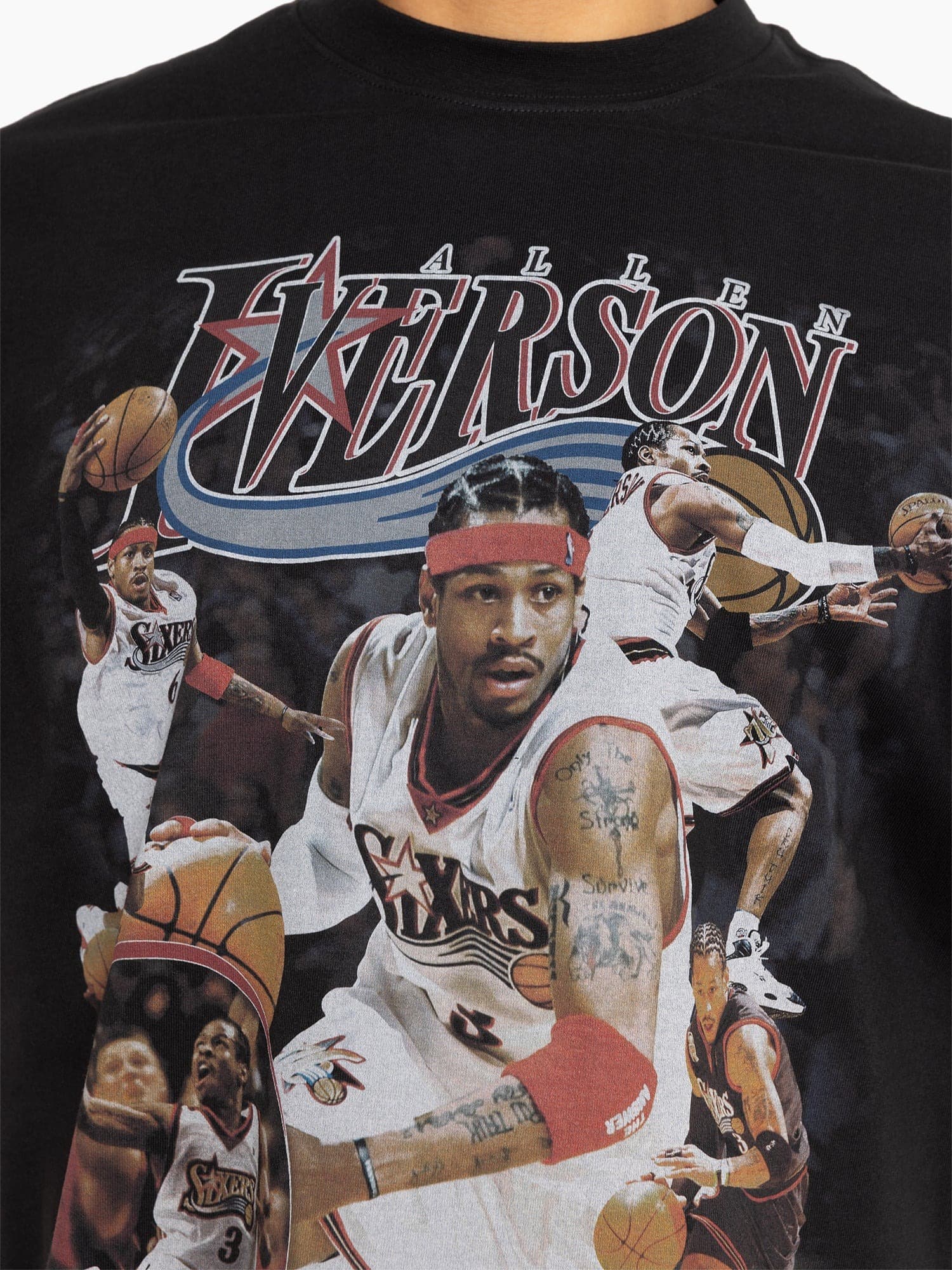 Футболка Mitchell & Ness Allen Iverson Philadelphia 76ers Player Logo T-Shirt