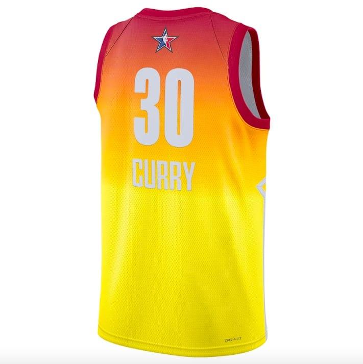 Баскетбольная джерси 2023 NBA All-Star Game Stephen Curry #30 Jordan Brand  Swingman Orange Jersey