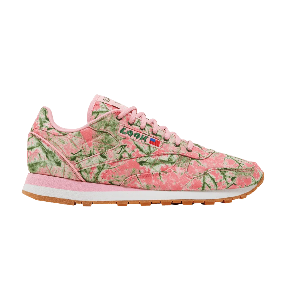 Кроссовки LQQK Studios x Reebok Classic Leather 'Leaf Camo - Bubble Gum'