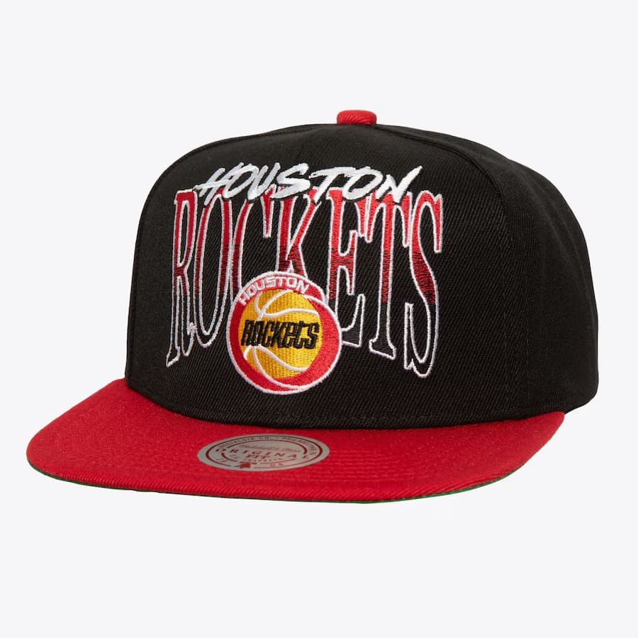 Mitchell-Ness-Black-Houston-Rockets-Hardwood-Classics-Rise-Up-Snapback-Hat