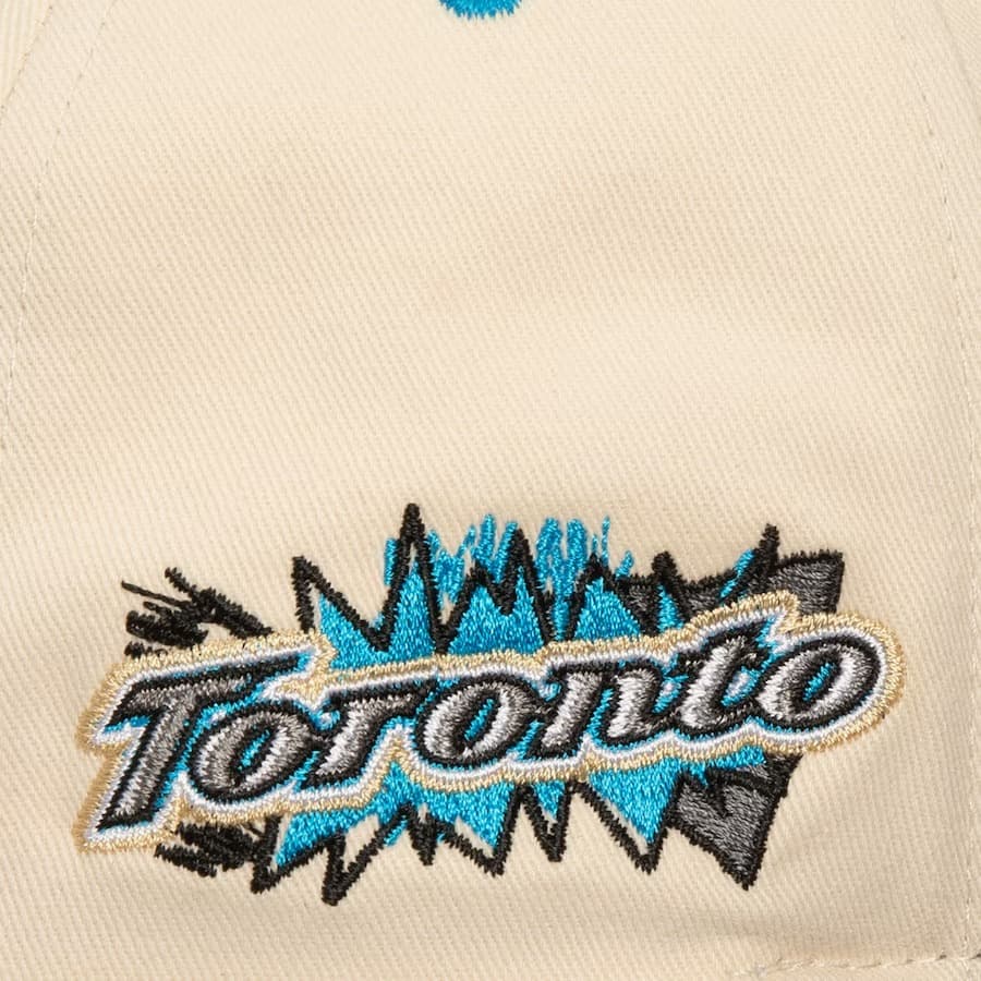 Бейсболка Mitchell & Ness Cream Toronto Blue Jays Cooperstown Collection Overspray Pro Crown Snapback Hat