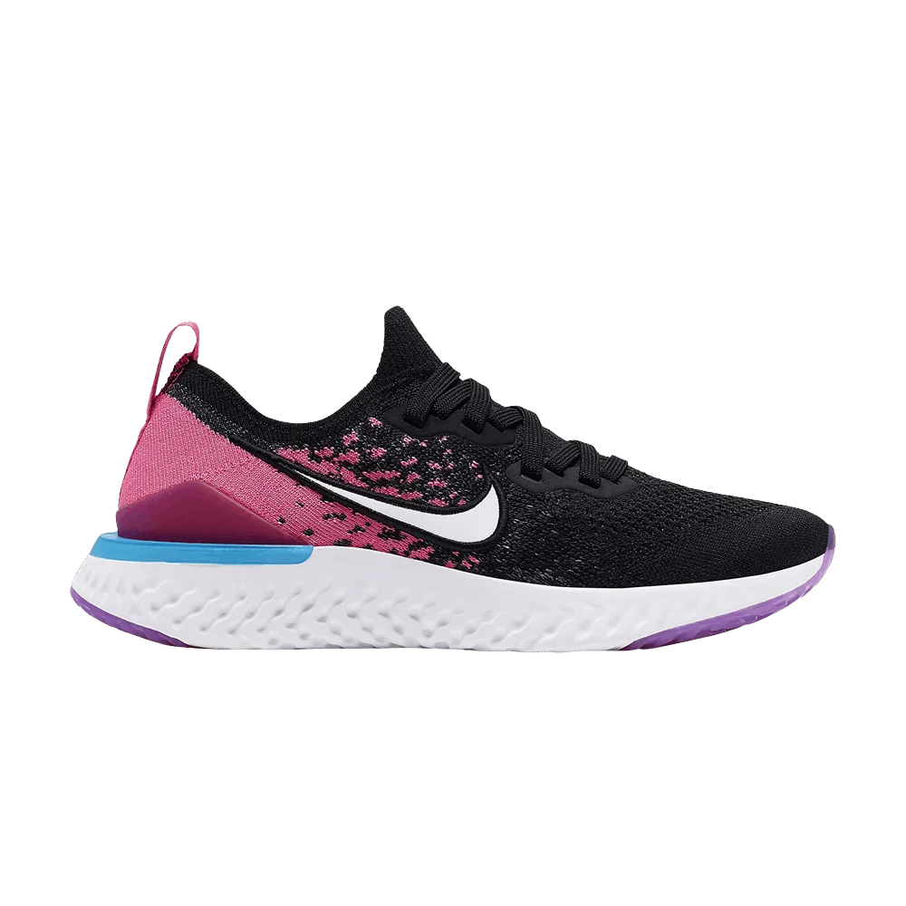 Krossovki-Nike-Epic-React-Flyknit-2-GS-Black-Pink-Blast