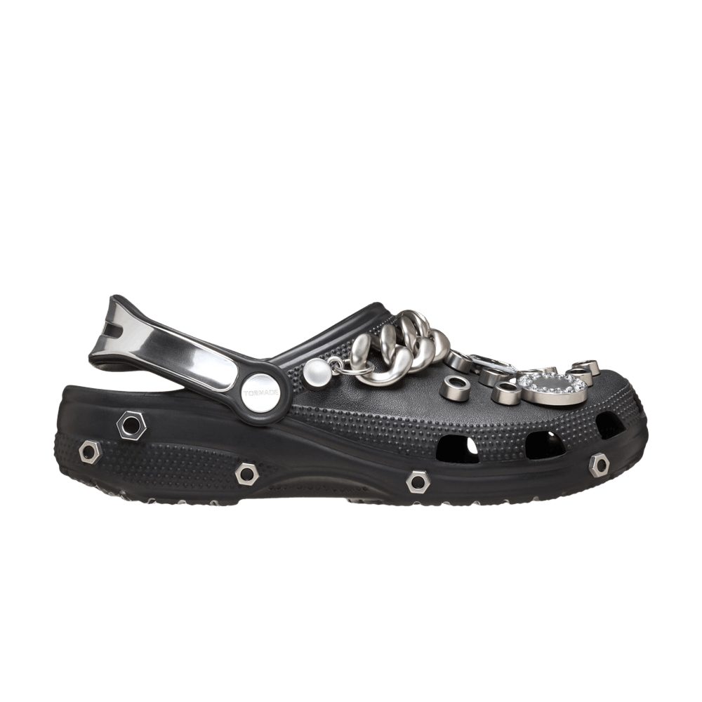 Кроссовки Crocs Louane x Classic Clog 'Black Metallic Silver Chain'