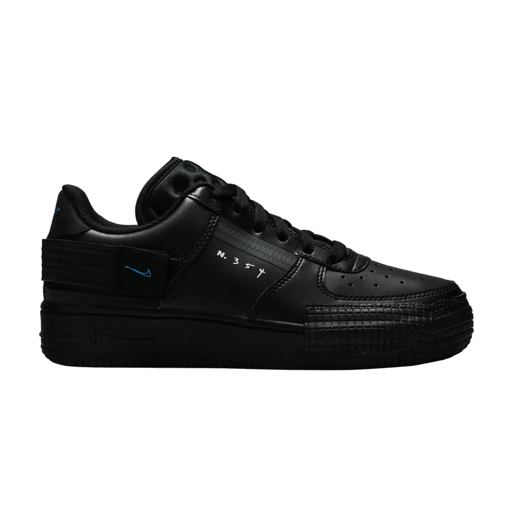 Krossovki-Nike-Air-Force-1-Type-GS-Black-Photo-Blue