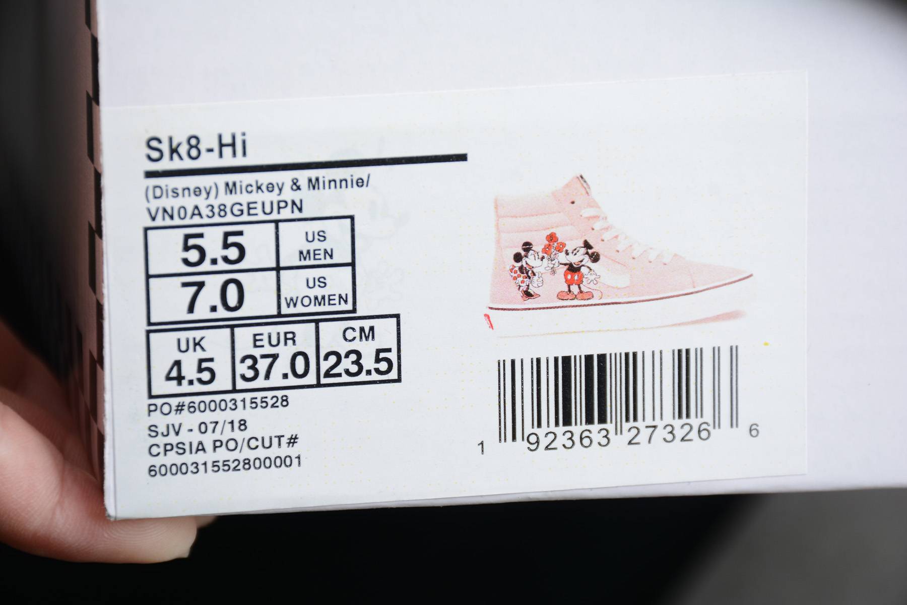 Кроссовки Vans Sk8-Hi Disney Mickey and Minnie