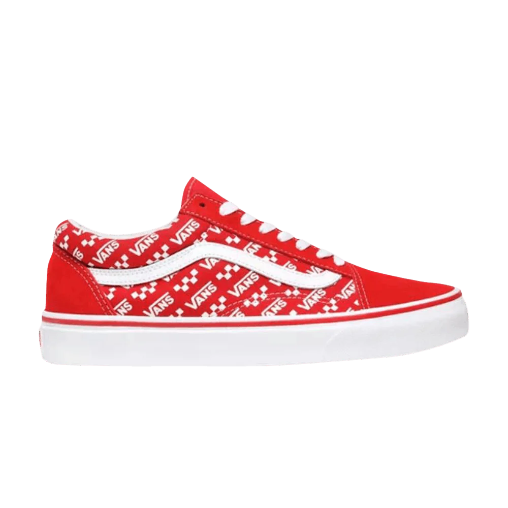 Vans-Old-Skool-Logo-Repeat-Racing-Red