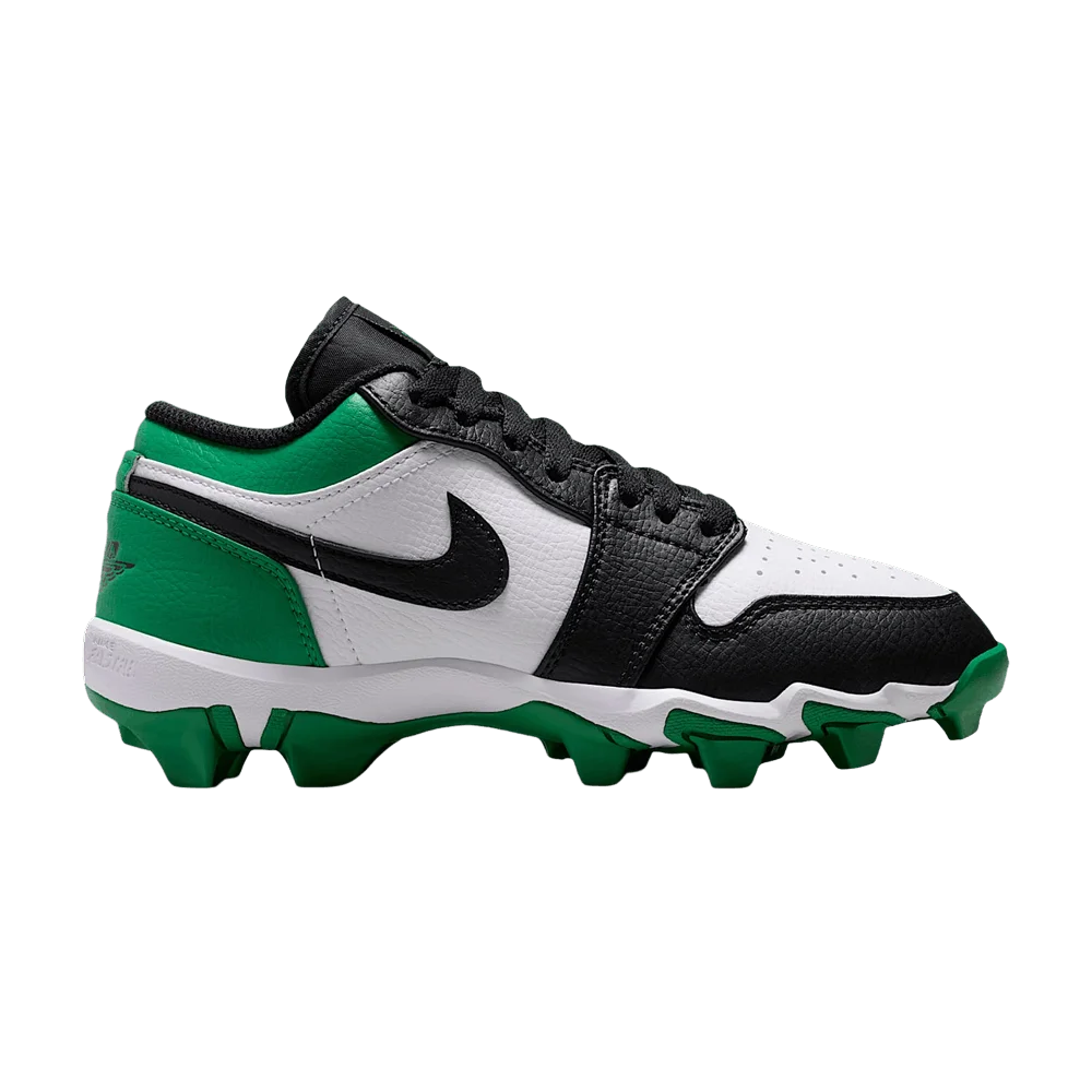 Krossovki-Air-Jordan-1-Low-GS-Black-Lucky-Green