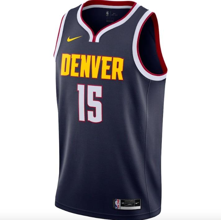 Баскетбольная джерси 2020-21 Denver Nuggets #15 Nikola Jokic Nike Icon Blue Jersey