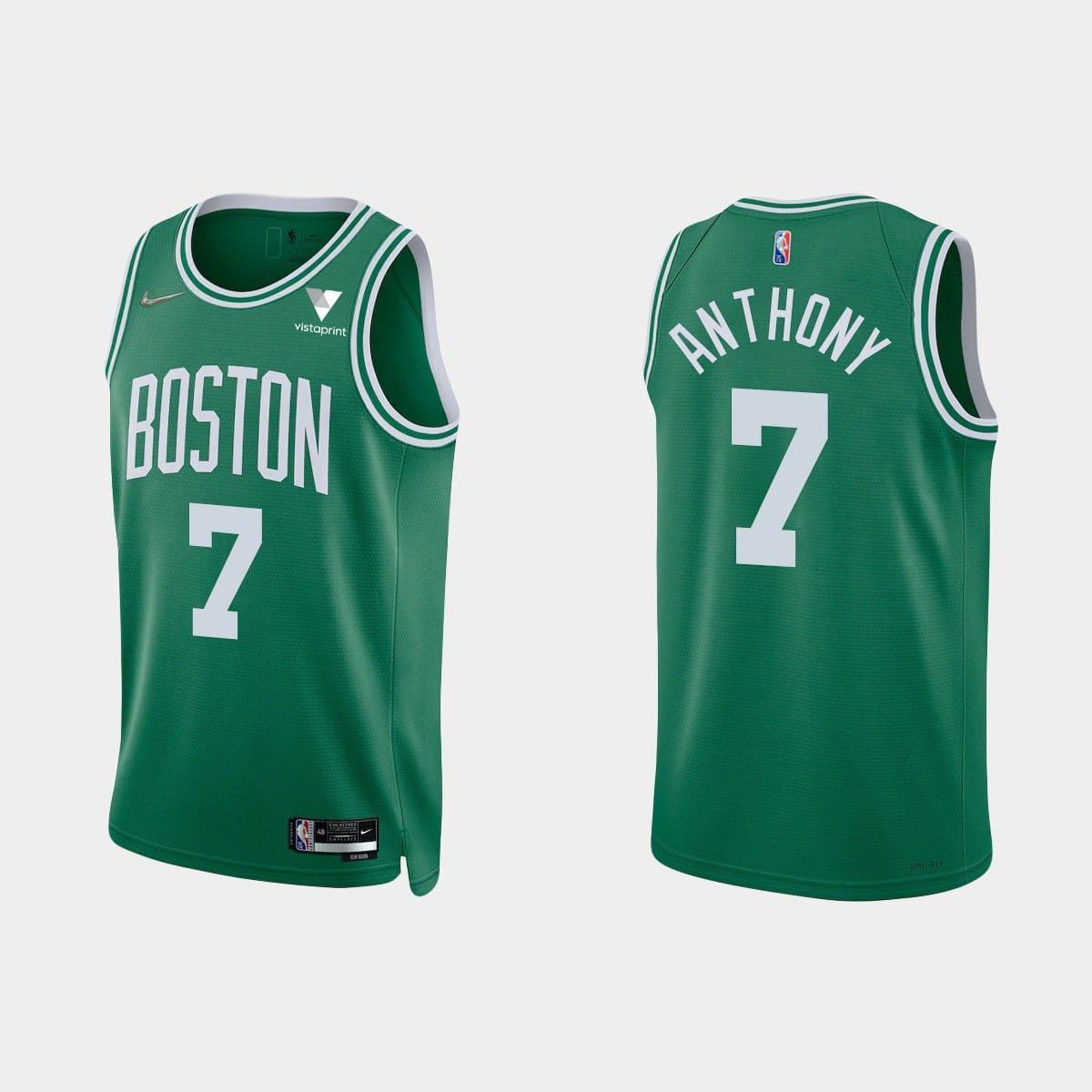 Баскетбольная джерси Boston Celtics #7 Carmelo Anthony  NBA 75th Anniversary Icon Green Jersey