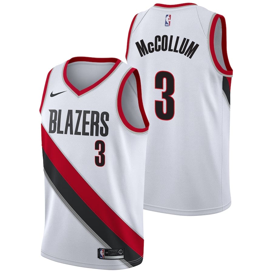 Баскетбольная джерси 2021-22 Portland Trail Blazers #3 CJ McCollum Association Swingman Jersey