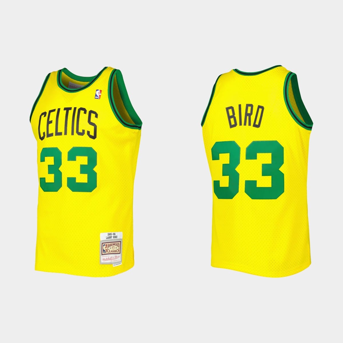 Баскетбольная джерси Boston Celtics #33 Larry Bird Hardwood Classics Gold Reload 3.0 Jersey