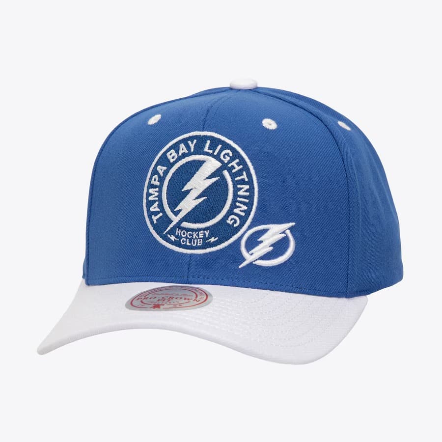 Бейсболка Mitchell & Ness Blue Tampa Bay Lightning All In 2.0 Pro Crown Snapback Hat