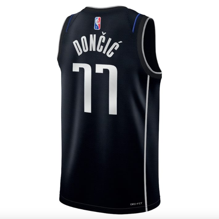 Баскетбольная джерси Dallas Mavericks #77 Luka Doncic Nike Select Series Rookie of the Year Navy Jersey