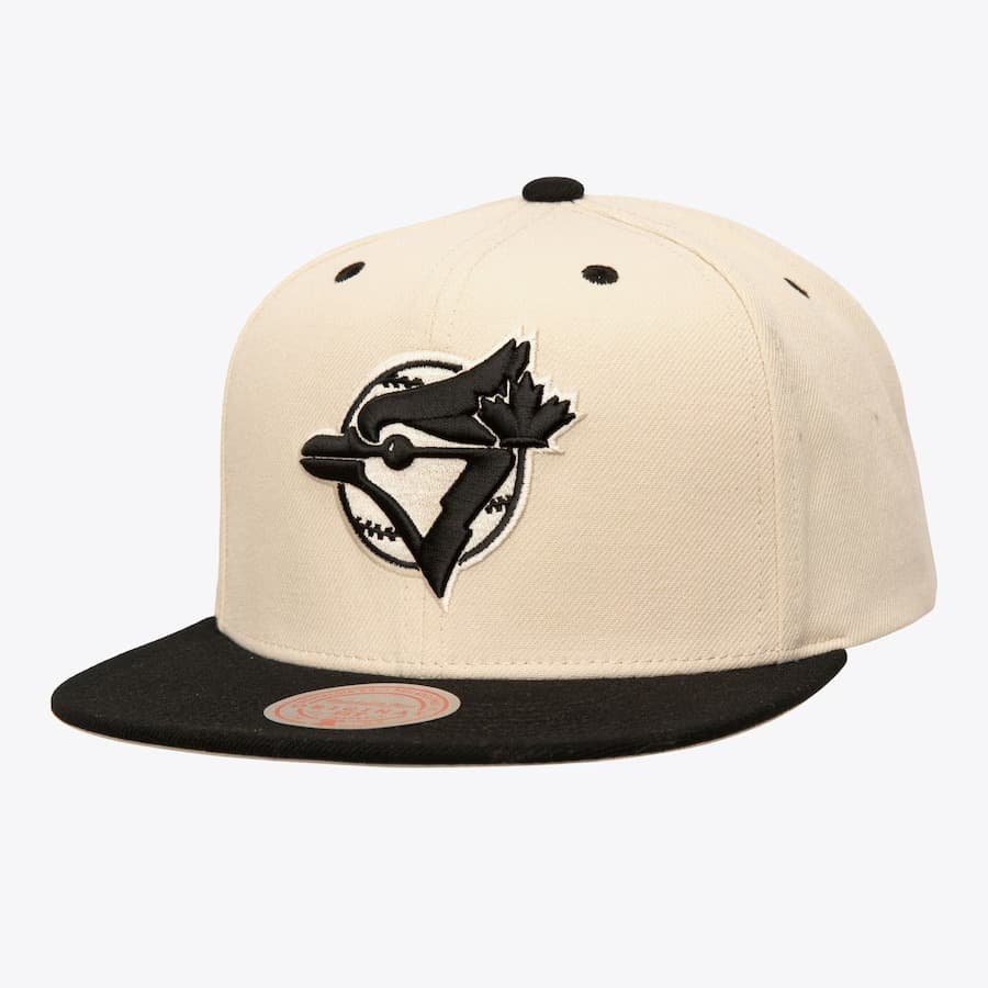 Бейсболка Mitchell & Ness Off White Toronto Blue Jays Cooperstown Collection Snapback Hat