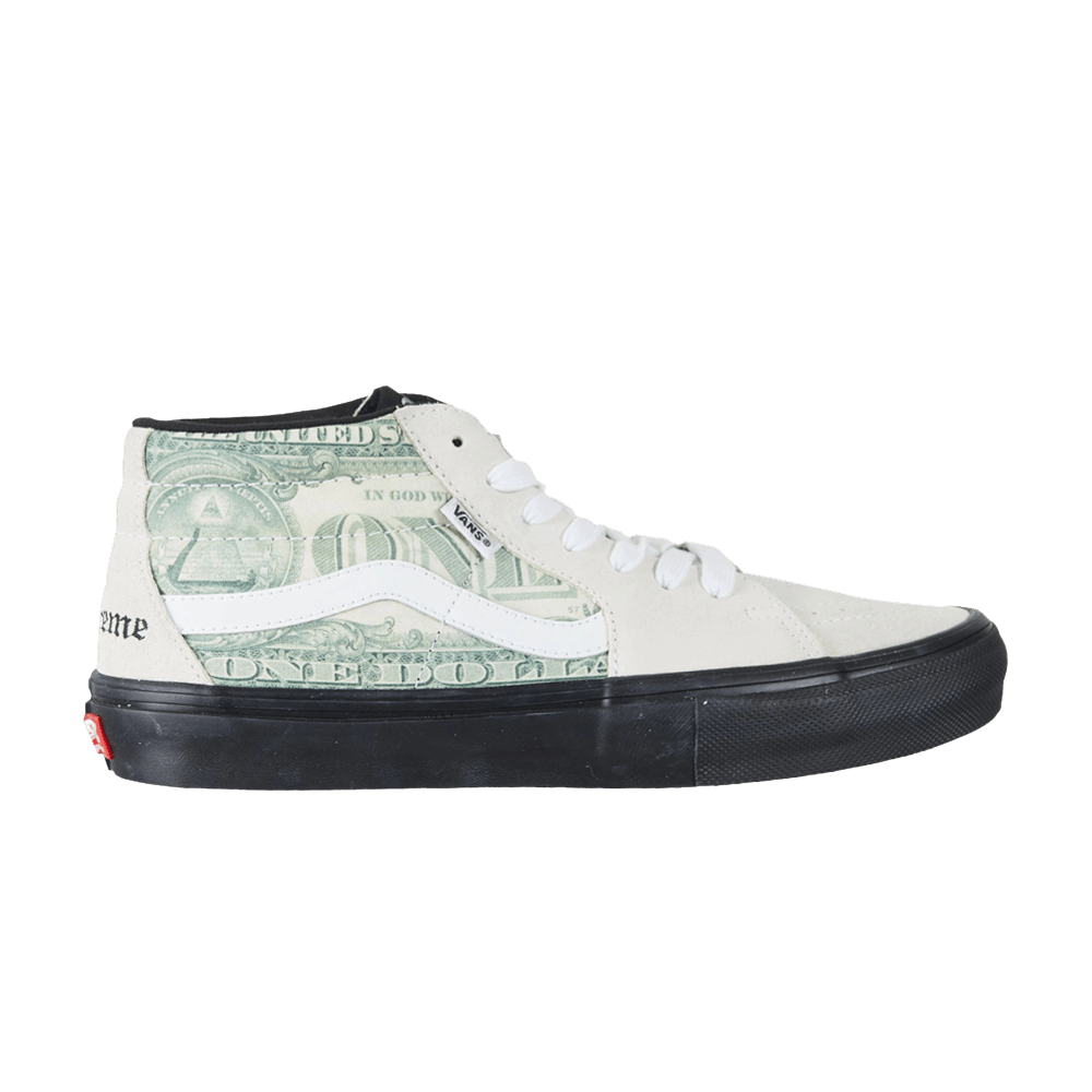 Кроссовки Supreme x Vans Skate Grosso Mid 'Dollar Bill - White'