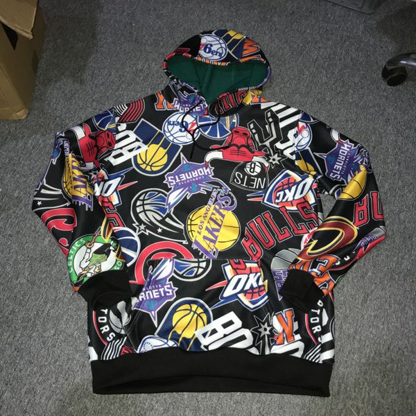Худи 2019 UNK NBA Hoodie Logos Team