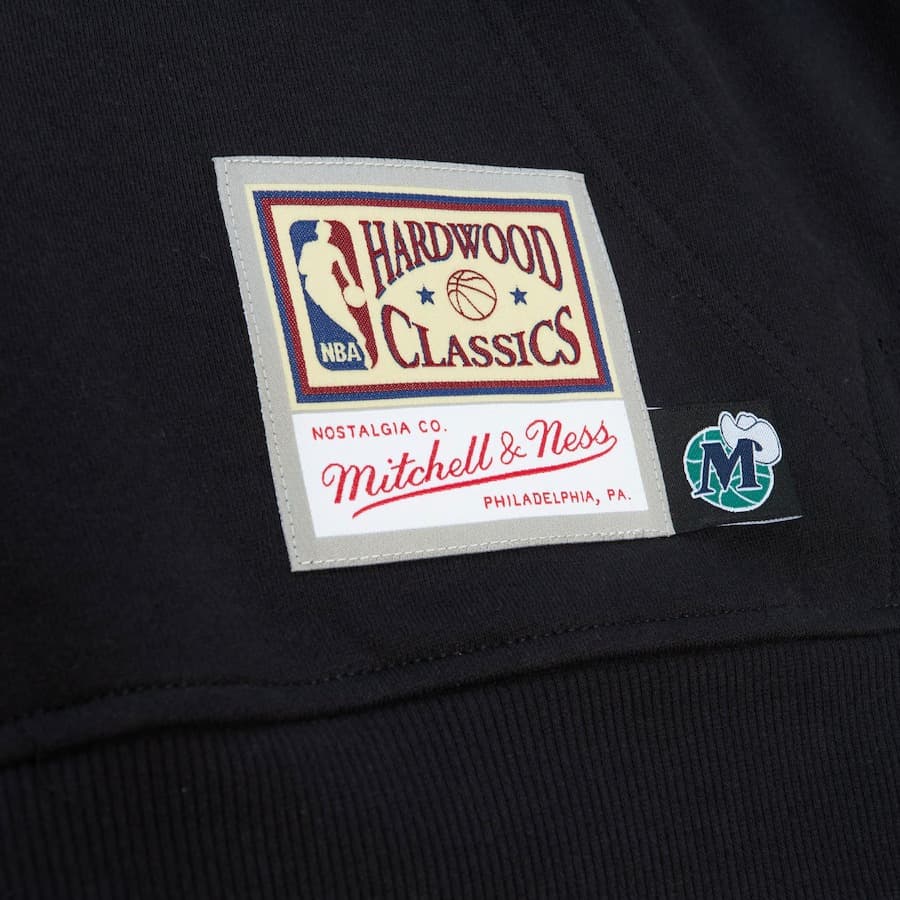 Худи Mitchell & Ness Black Dallas Mavericks Big Face 7.0 Pullover Hoodie