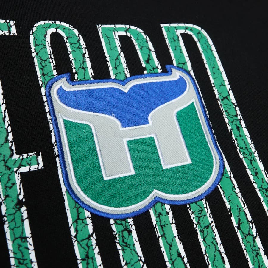 Худи Mitchell & Ness Black Hartford Whalers Team OG Fleece Pullover Hoodie