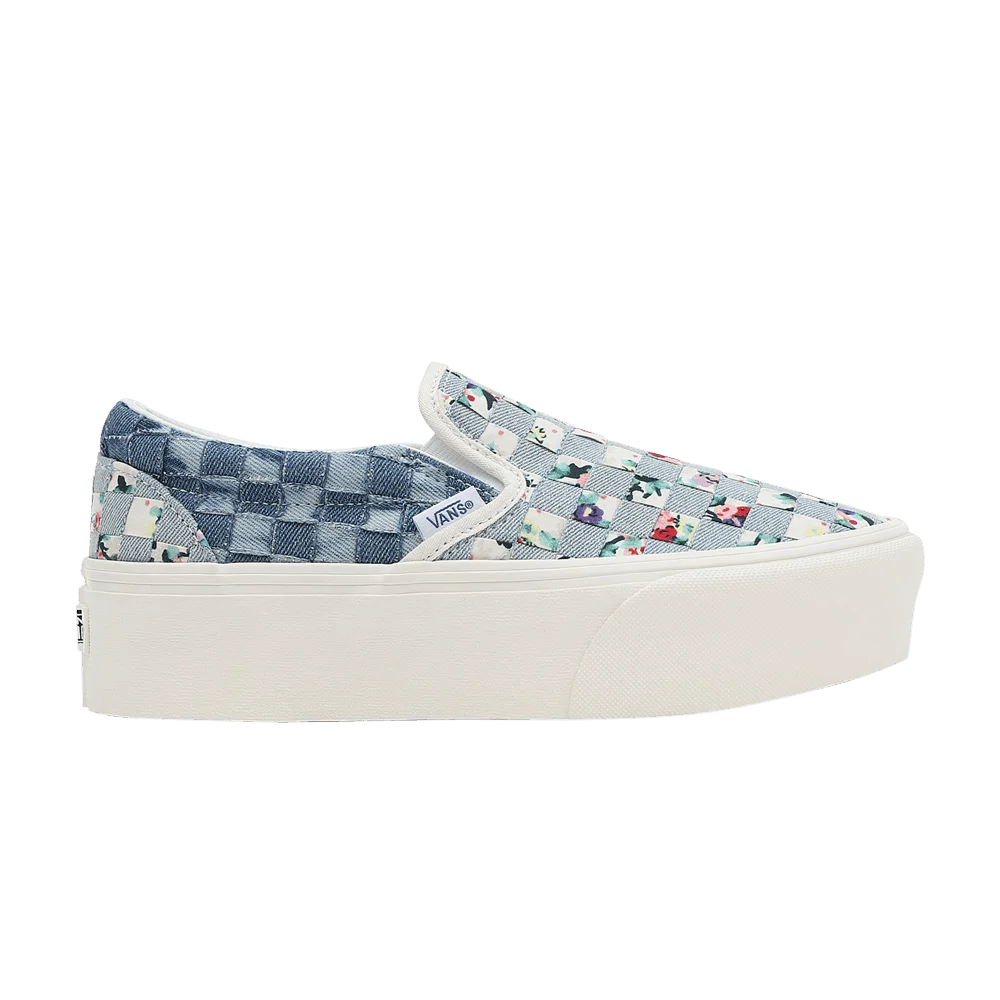 Vans-Classic-Slip-On-Stackform-Woven-Denim-Floral