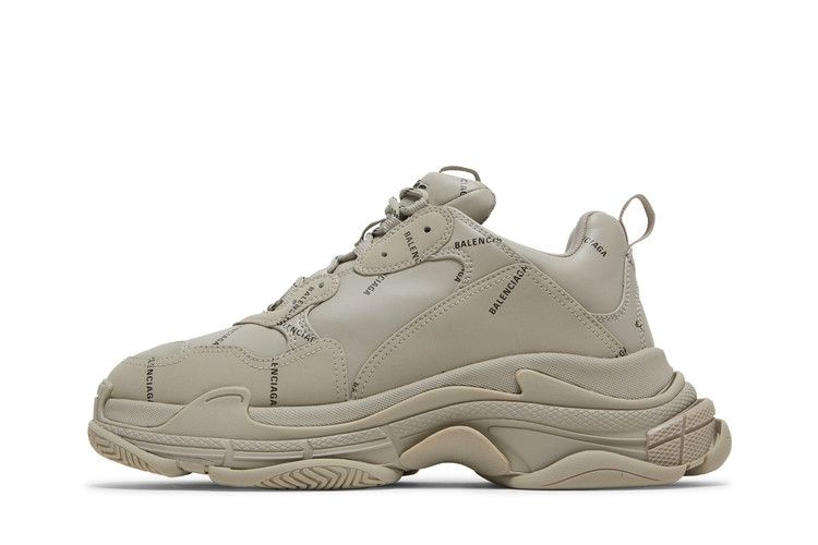 Кроссовки Balenciaga Triple S Sneaker 'Allover Logo - Beige'