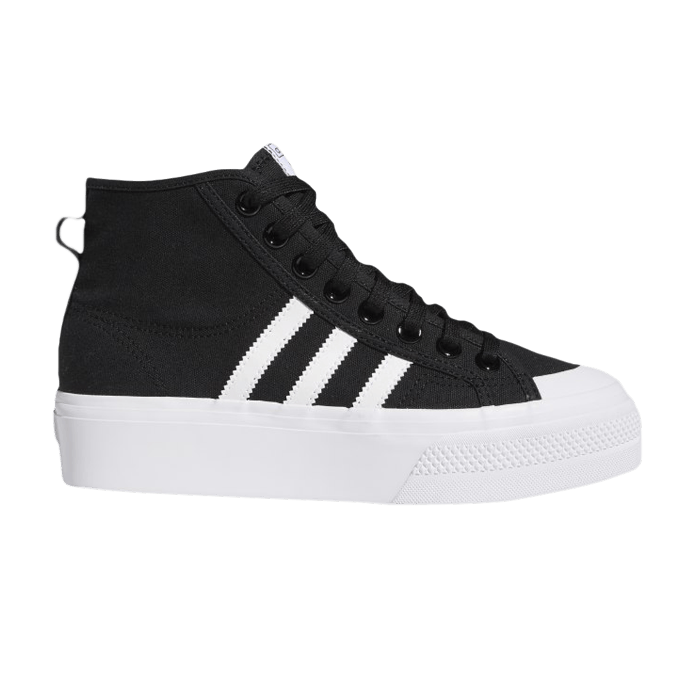 adidas Wmns Nizza Platform Mid 'Core Black White'