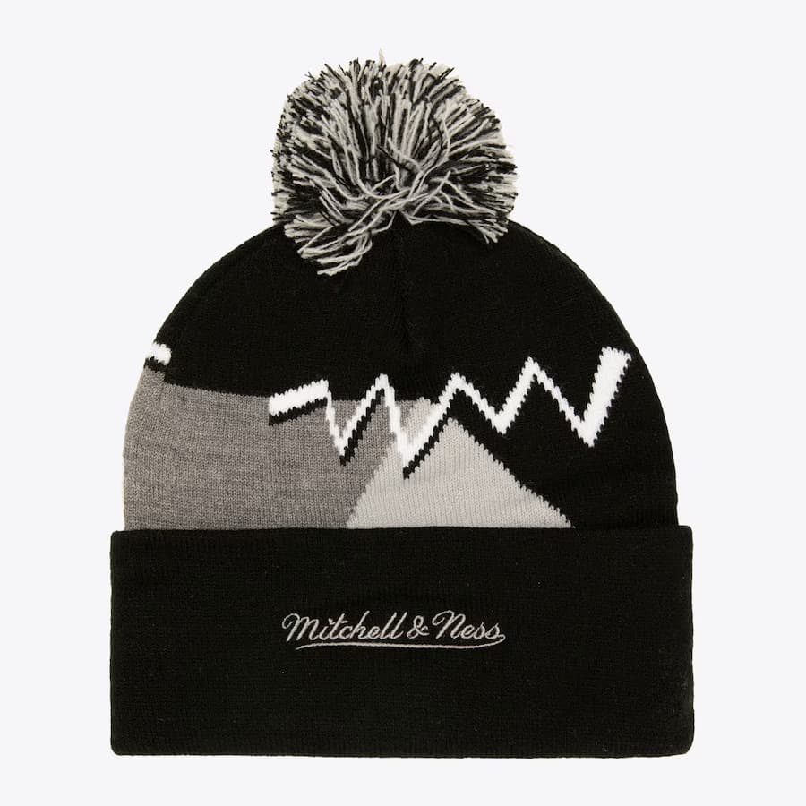 Шапка Mitchell & Ness Black Los Angeles Kings Vintage Those Days Cuffed Knit Pom Hat