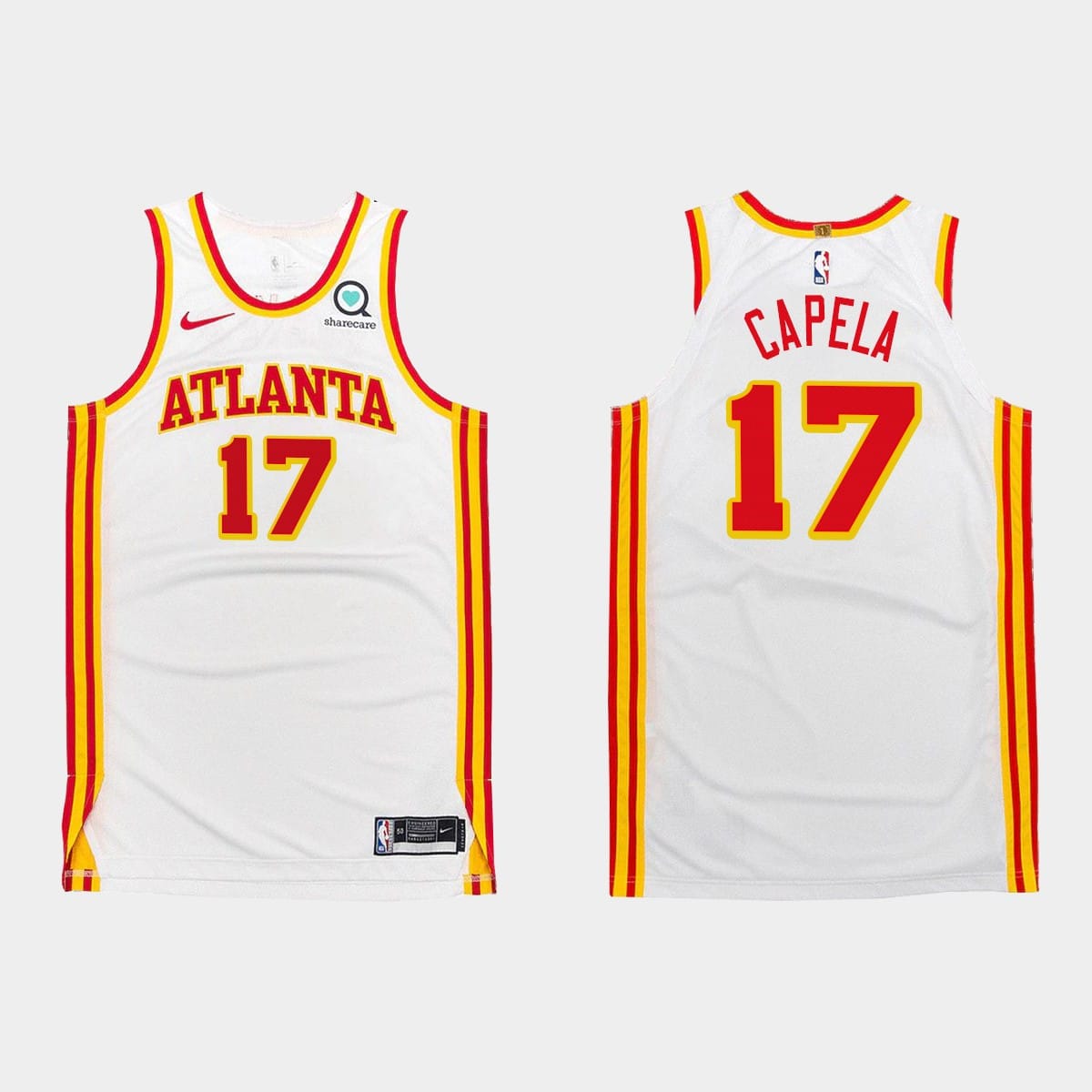 Баскетбольная джерси 2020-21 Atlanta Hawks #17 Clint Capela White Association Jersey