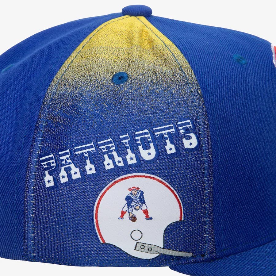 Бейсболка Mitchell & Ness Royal New England Patriots Tapestry Snapback Hat