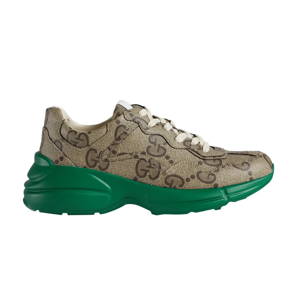Krossovki-Gucci-100-Rhyton-Beige-Green-Monogram