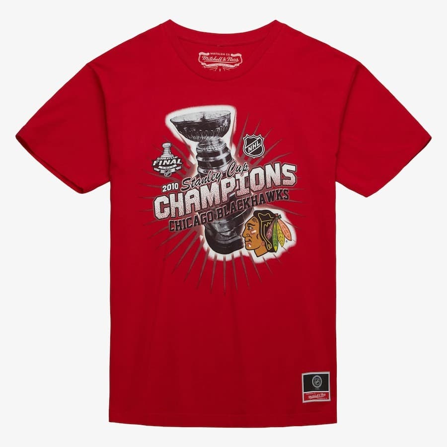 Футболка Mitchell & Ness Red Chicago Blackhawks Cup Chase T-Shirt