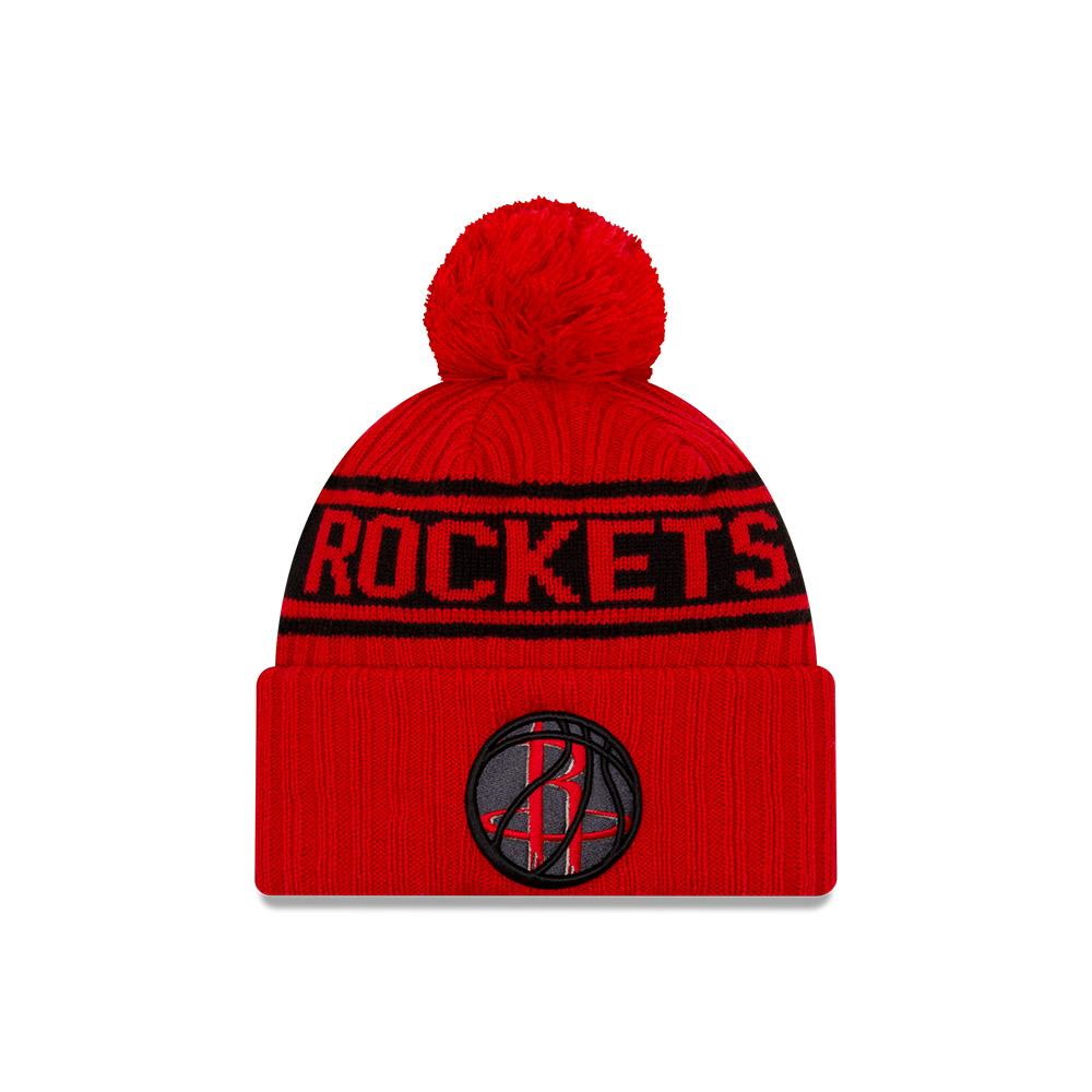 Шапка New Era Houston Rockets 2021 Draft Edition Pom Knit NBA Beanie